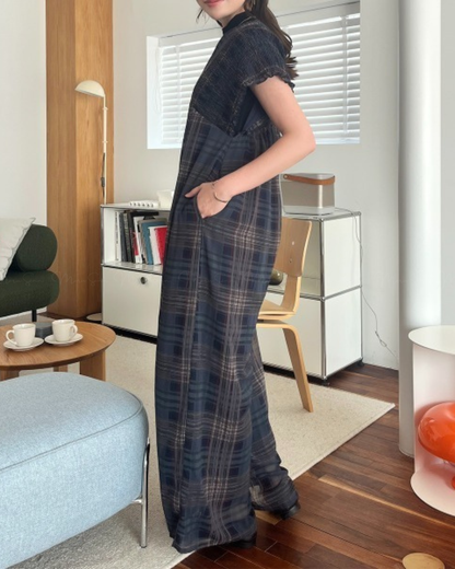 🇯🇵 JAPAN ♥ Rejoule Checkered Shirred Overalls ♥ Rejoule 格紋褶皺連身褲  🔎 ɪᴛᴇᴍ ɴᴏ：SS-JSR256510440