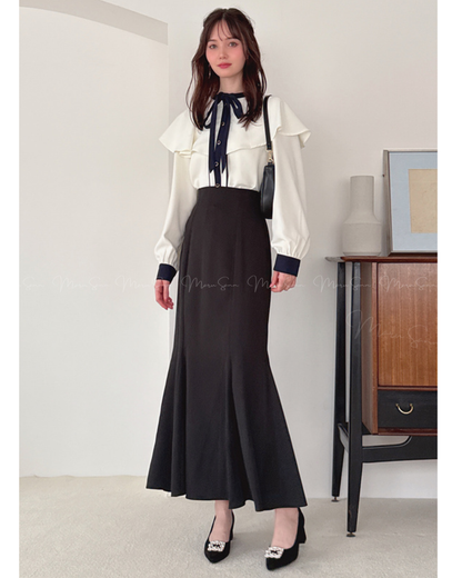 🇯🇵 JAPAN ♥ Colour scheme Ribbon Cape Collar Blouse
配色領帶斗篷領襯衫

🔎 ɪᴛᴇᴍ ɴᴏ.： SS-jgta2990