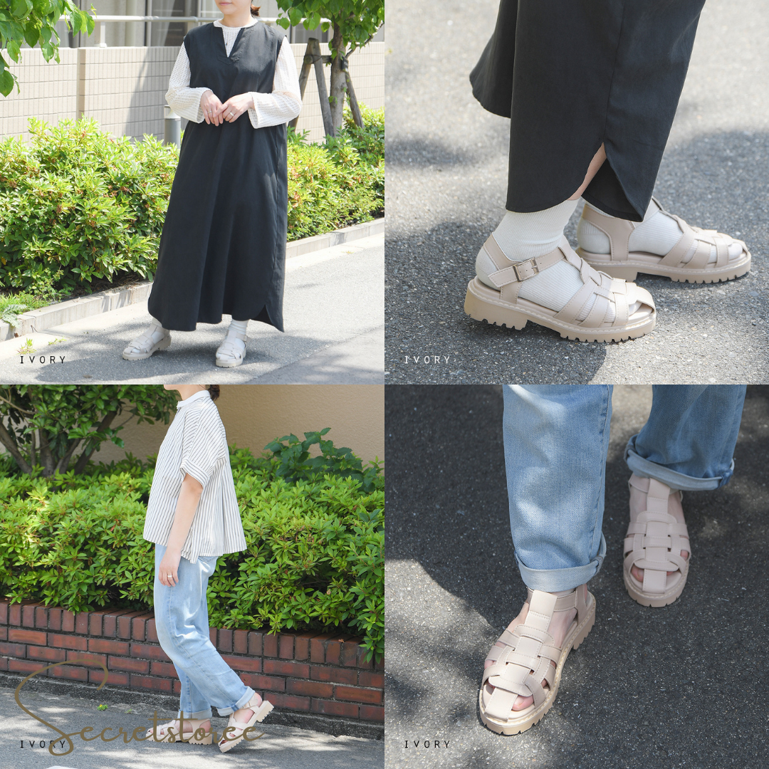 🇯🇵日本 厚底織帶羅馬涼鞋 sandal サンダル ★ 產品編號🔎 SS-jsu59-5780101