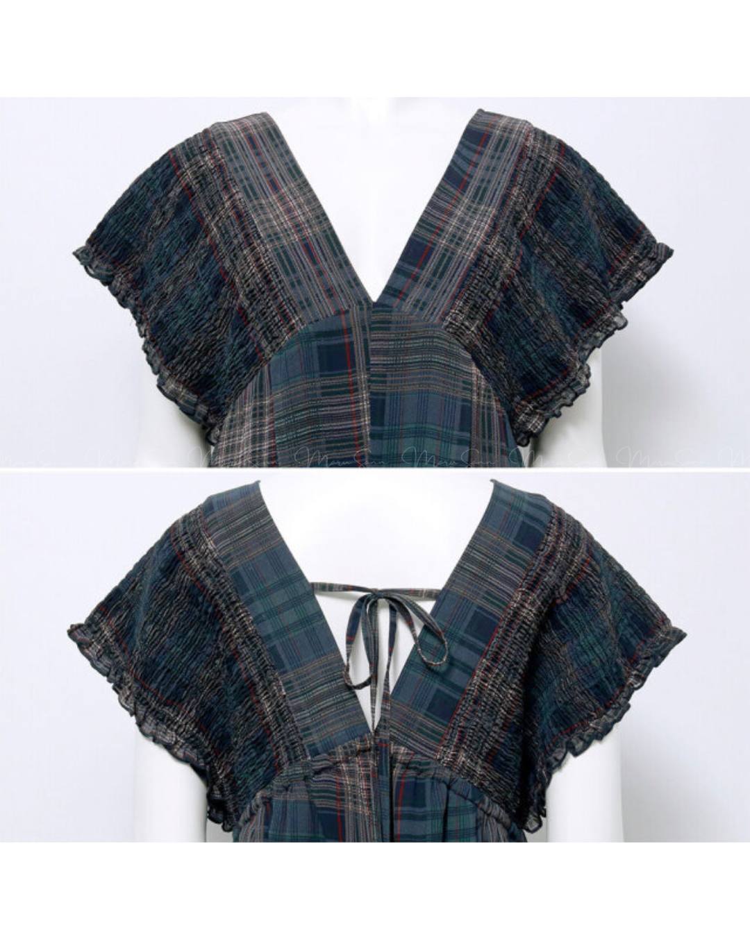 🇯🇵 JAPAN ♥ Rejoule Checkered Shirred Overalls ♥ Rejoule 格紋褶皺連身褲  🔎 ɪᴛᴇᴍ ɴᴏ：SS-JSR256510440