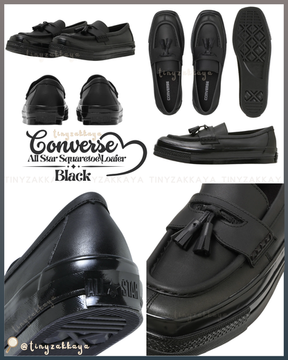 🇯🇵日本限定 ♥ CONVERSE All Star Squaretoe Loafer 方頭皮革流蘇樂福鞋 \ 舒服好行！經典方頭設計，瞬間拉高穿搭的辨識度 /