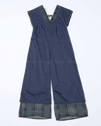 🇯🇵 JAPAN ♥ Rejoule Checkered Shirred Overalls ♥ Rejoule 格紋褶皺連身褲  🔎 ɪᴛᴇᴍ ɴᴏ：SS-JSR256510440