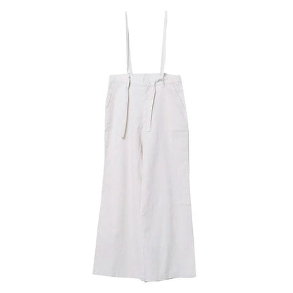 (InStock)🇯🇵Japan Cotton and linen suspenders with back ties and wide-leg pants ◇ 日本 棉麻吊帶後綁帶闊腿褲 🔎 ɪᴛᴇᴍ ɴᴏ：SS-jsr2175557