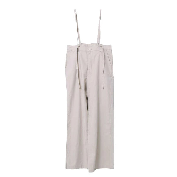 (InStock)🇯🇵Japan Cotton and linen suspenders with back ties and wide-leg pants ◇ 日本 棉麻吊帶後綁帶闊腿褲 🔎 ɪᴛᴇᴍ ɴᴏ：SS-jsr2175557