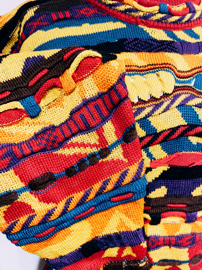 🇯🇵日本古著｜ VintageClothes - 
古瓜紋冷衫 Notorious Sweater  Coogi style 🔍ss-vin378