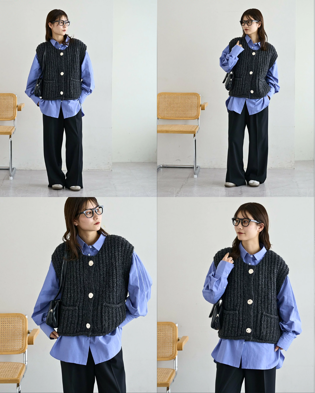 🇯🇵 JAPAN ♥ Big Button Vest with Pockets ♥ 超大鈕扣針織背心外套     🔎 ɪᴛᴇᴍ ɴᴏ.： SS-JRA0019