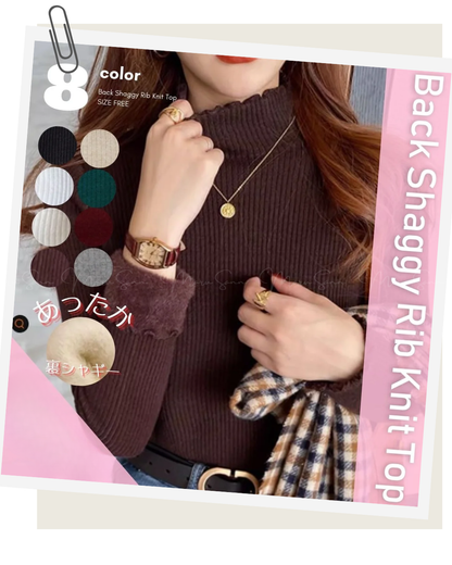 🇯🇵 JAPAN ♥ Ribbed High-neck Knit Sweater ♥ 裹起毛針織上衣 🔎 ɪᴛᴇᴍ ɴᴏ.： SS-jgru11520