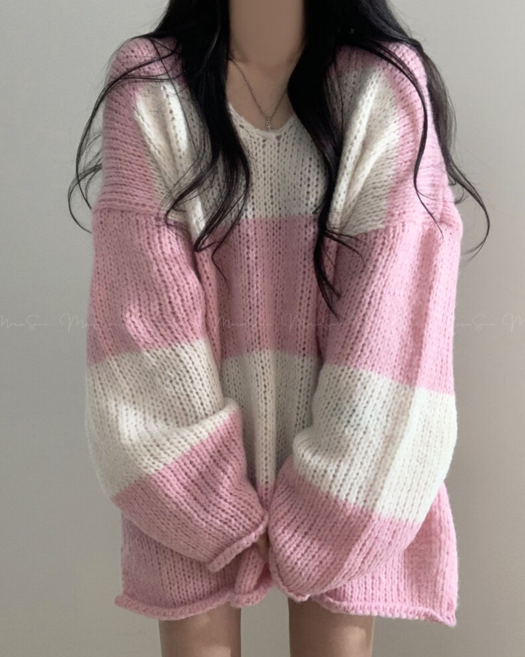 🇰🇷 KOREA ♥knitted Woolen pullover 下半身出走慵懶間條針織衫 ◍ 3色入🔎 ɪᴛᴇᴍ ɴᴏ.： SS-ks94560584