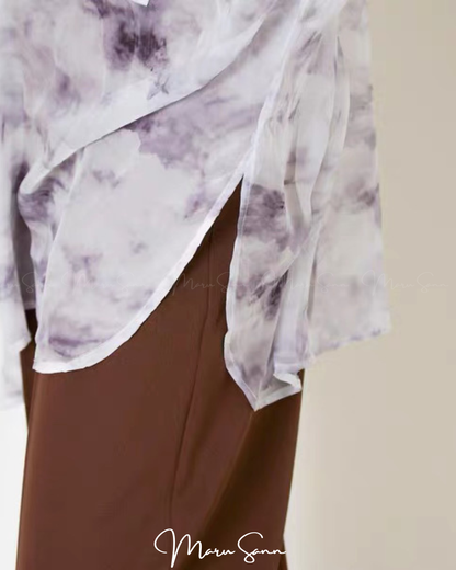 🇯🇵JAPAN 50%off  ♥ Loose-fitting, sheer blouse shirt in sheer fabric 薄紗寬鬆版型透視感襯衫外套 🔎 ɪᴛᴇᴍ ɴᴏ.： ss-jt14437