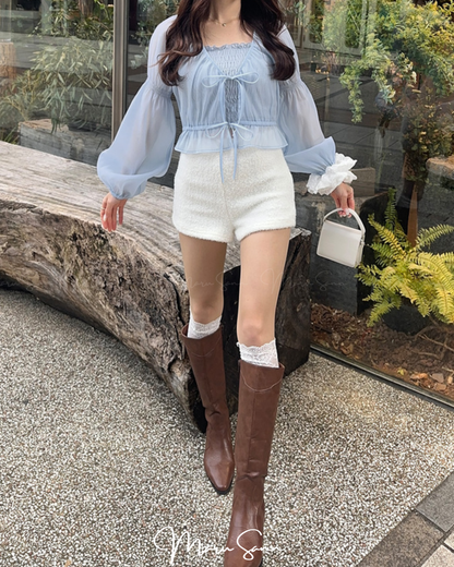 🇯🇵JAPAN ♥ Double Ribbon Chiffon Bolero x Camisole Ensemble  雙緞帶雪紡短外套 x 吊帶背心套裝 ss-jgdk14010