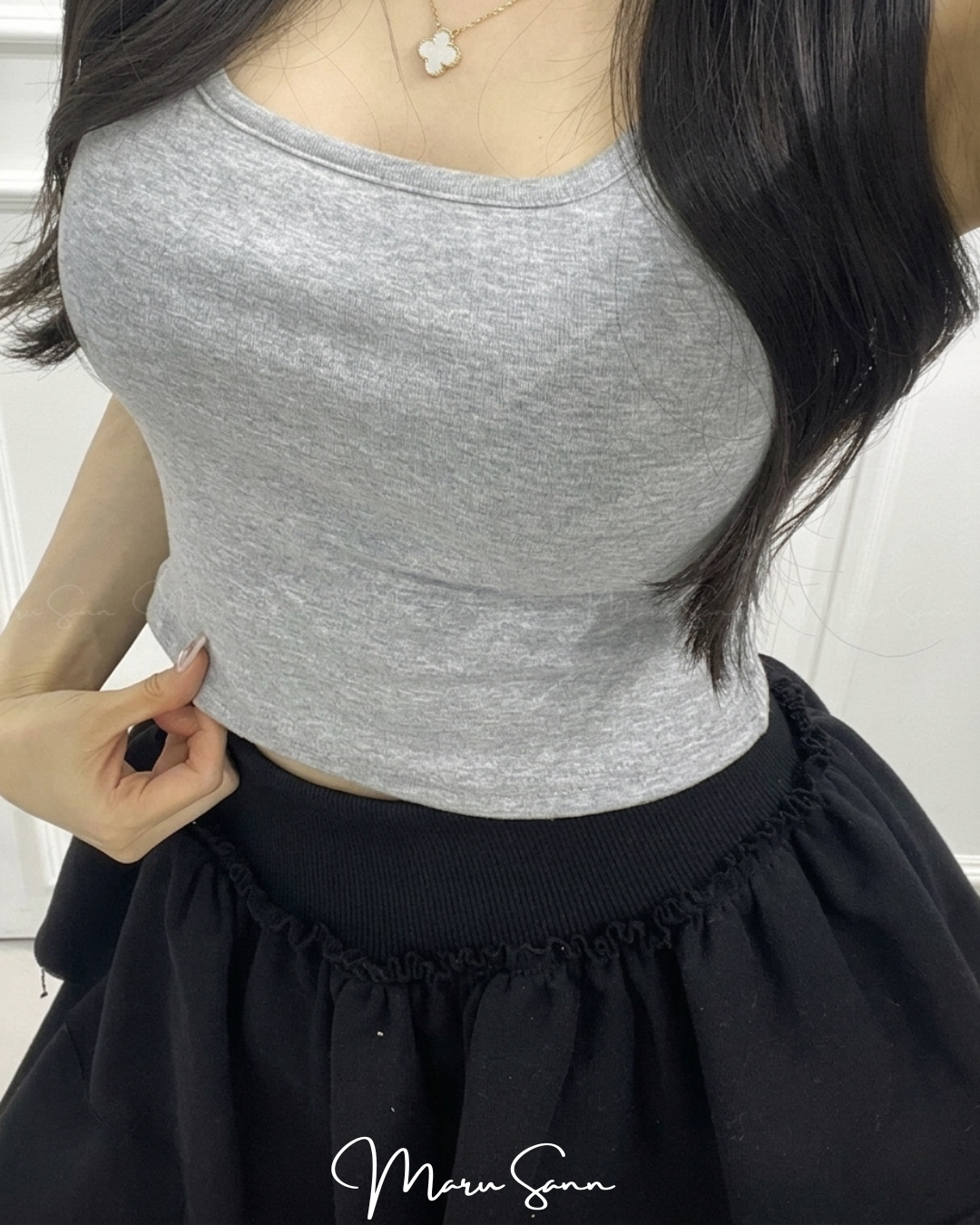 🇰🇷KOREA ♥ Square-neck, wide-strap padded vest 方形領口闊肩帶有pad背心 ss-ks97478710