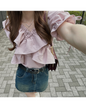 🇯🇵Japan 2-Way Cross Frill Blouse｜日本 2-Way雙向交叉荷葉邊襯衫上衣 🔎 ɪᴛᴇᴍ ɴᴏ：SS-jgpm7140