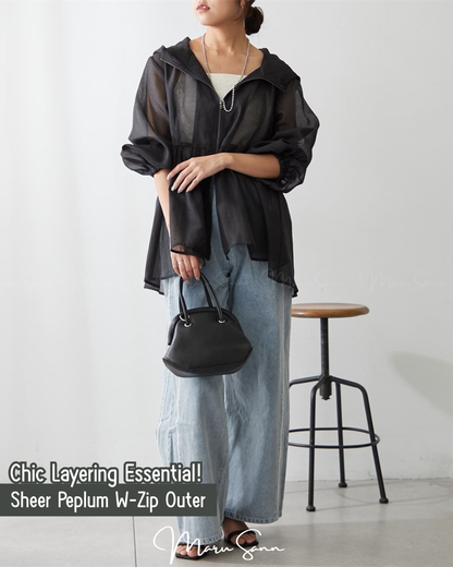 🇯🇵JAPAN ♥ Loose-fitting, sheer blouse shirt in sheer fabric

薄紗寬鬆版型透視感襯衫外套 🔎 ɪᴛᴇᴍ ɴᴏ.： ss-jt0380