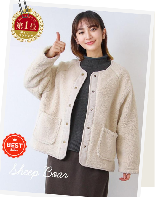 🇯🇵 JAPAN ♥ iro no hi Lambswool coat  ♥ 羊羔絨外套 🔎 ɪᴛᴇᴍ ɴᴏ：SS-JS25706