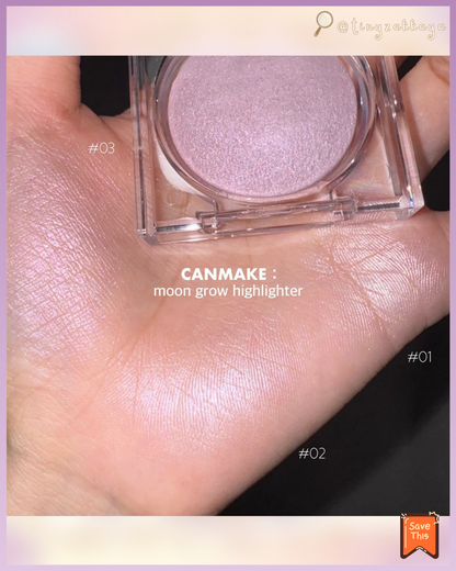 🇯🇵日本 ♥ CANMAKE Moon Glow Highlighter 月光高光粉 # 03 月光紫 \ 強調肌膚自然立體感，宛如擁有天生透亮光澤肌 ‪/ キャンメイク　ムーングロウハイライター