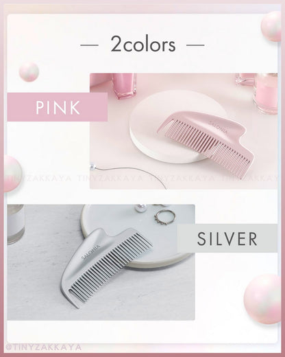 🇯🇵JAPAN ♥ SALONIA Silky smooth hair with Glossy Care Metal Kassa Comb 光澤護髮金屬刮痧梳 サロニア グロッシーケア メタルカッサコーム