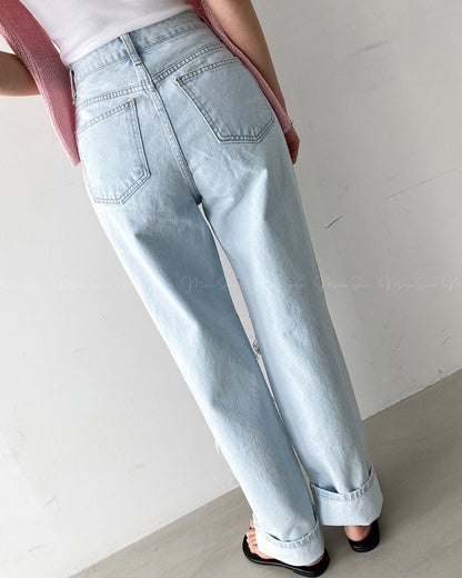 🇰🇷KOREA ♥ 高腰條肚腩破洞爛牛仔褲
High waist damage ripped blue jeans 🔎 ɪᴛᴇᴍ ɴᴏ：SS-KSS61754768