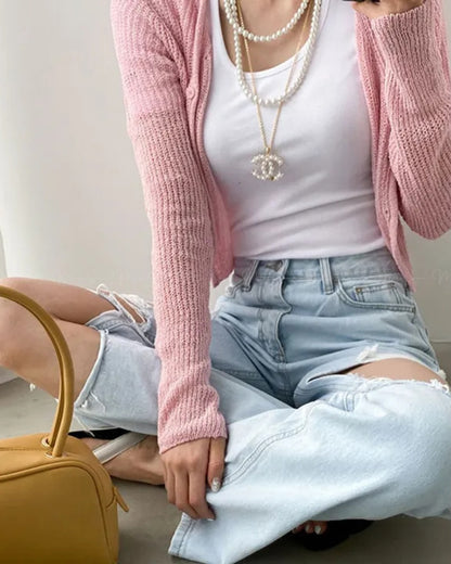 🇰🇷KOREA ♥ 高腰條肚腩破洞爛牛仔褲
High waist damage ripped blue jeans 🔎 ɪᴛᴇᴍ ɴᴏ：SS-KSS61754768