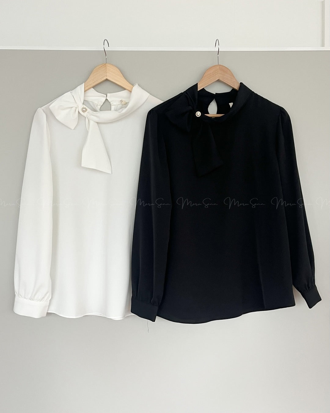 🇰🇷KOREA 
♥ 珍珠蝴蝶結襯衫 SS-KSS98887426