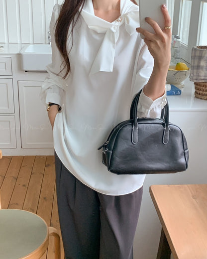 🇰🇷KOREA 
♥ 珍珠蝴蝶結襯衫 SS-KSS98887426