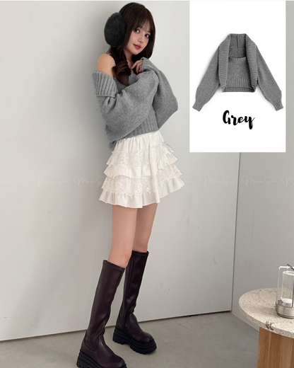 🇯🇵 JAPAN
♥ Bolero x Strapless Knit Set
短上衣x無肩帶針織套裝 SS-JGMH1140