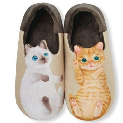 🇯🇵日本 FELISSIMO Cat Slippers 四腳朝天的小貓咪 室內家居拖鞋