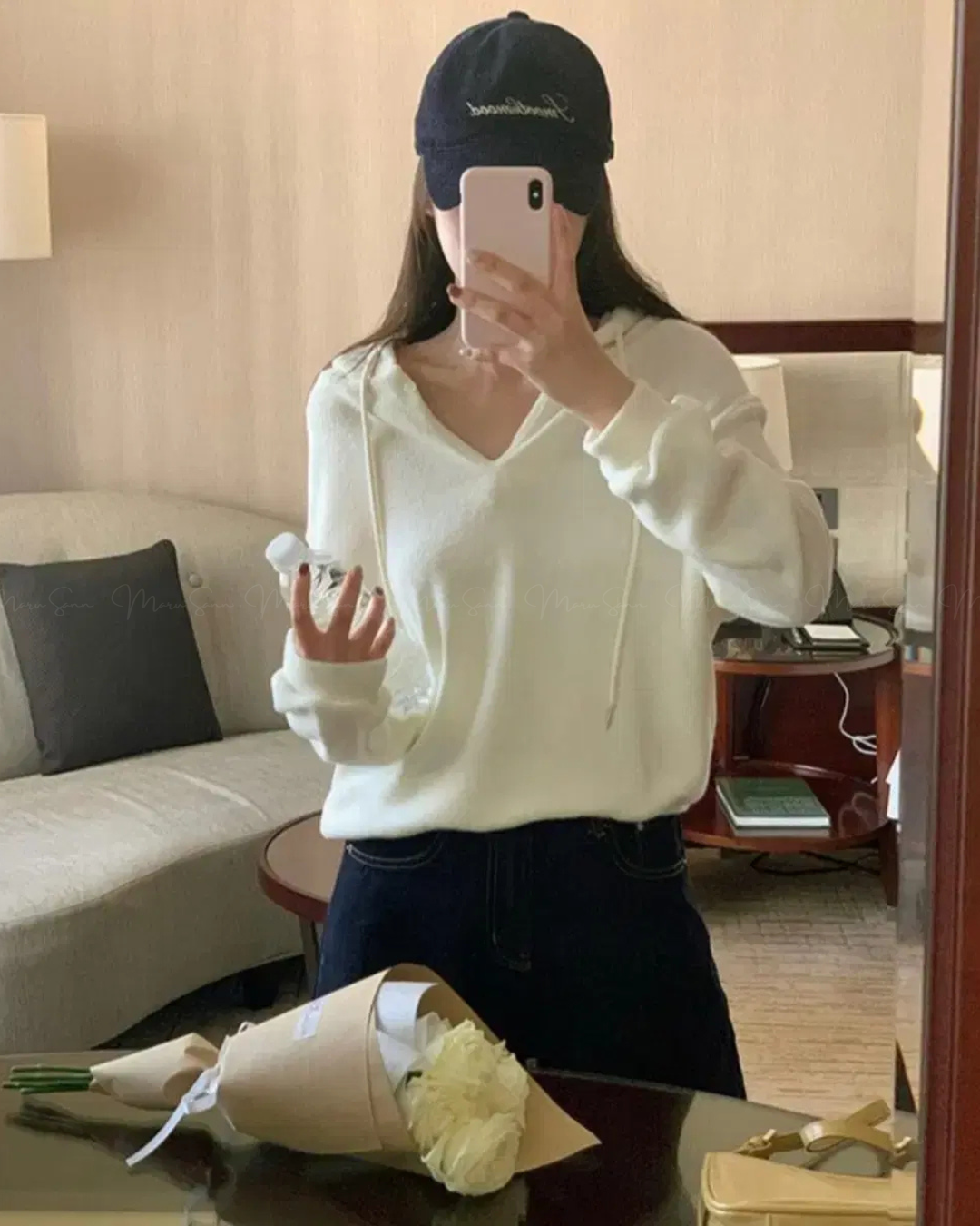 🇰🇷KOREA ♥ 安哥拉羊毛混紡連帽衫（2色）🔎 ɪᴛᴇᴍ ɴᴏ：SS-KSS96904371