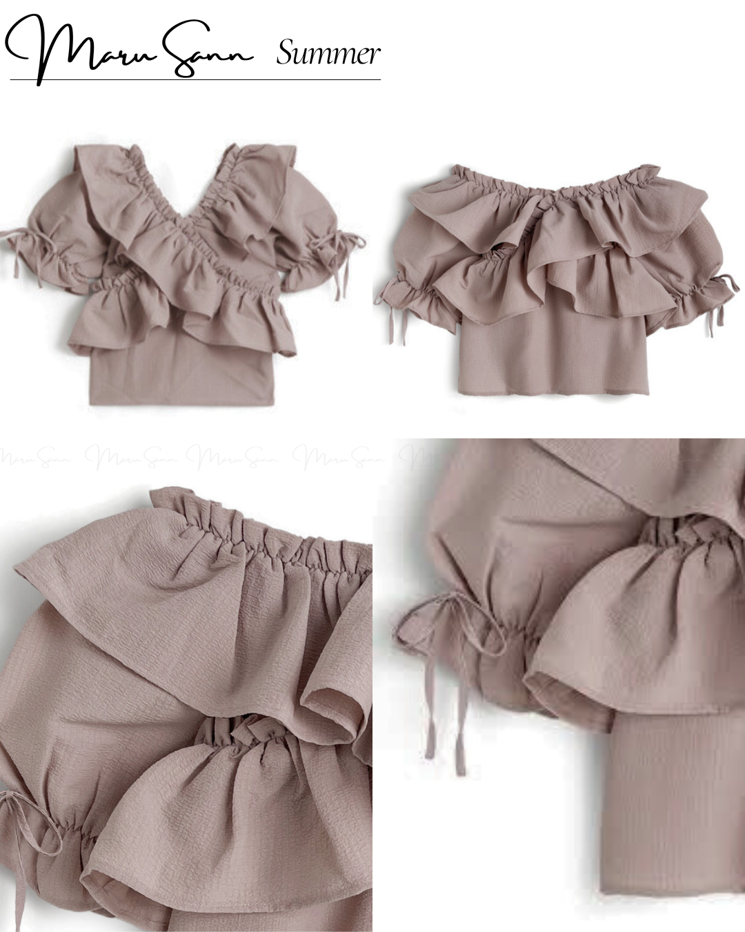 🇯🇵Japan 2-Way Cross Frill Blouse｜日本 2-Way雙向交叉荷葉邊襯衫上衣 🔎 ɪᴛᴇᴍ ɴᴏ：SS-jgpm7140