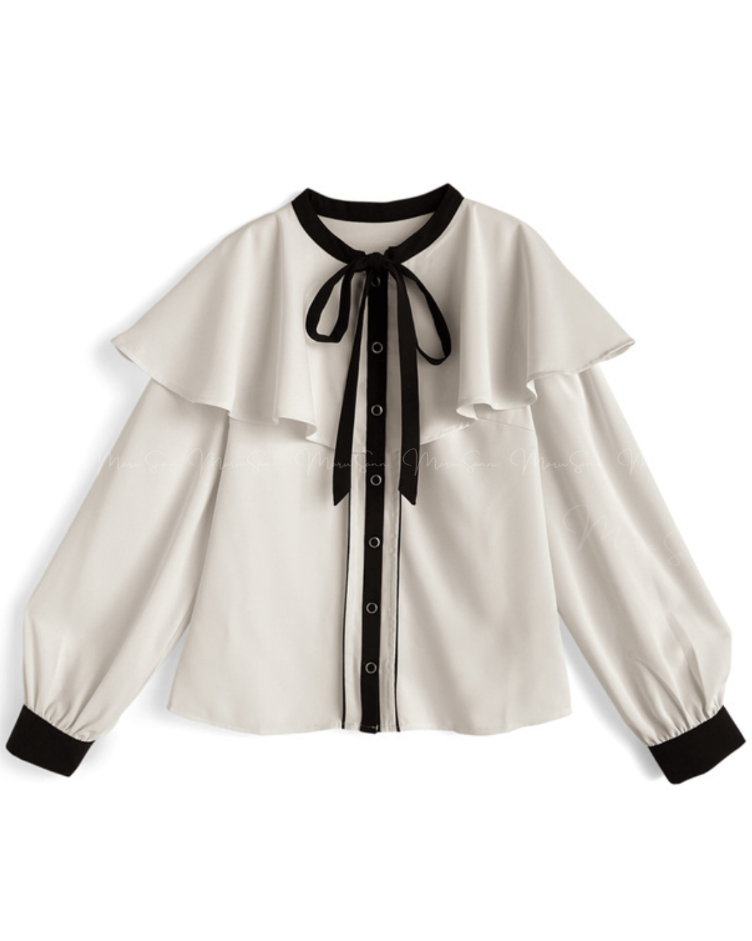 🇯🇵 JAPAN ♥ Colour scheme Ribbon Cape Collar Blouse
配色領帶斗篷領襯衫

🔎 ɪᴛᴇᴍ ɴᴏ.： SS-jgta2990