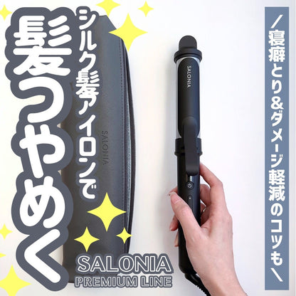 🇯🇵日本 ♡ SALONIA Premium Line Smooth Shine Curl Hair Iron 絲滑順亮捲髮棒 32mm SAL23106BK