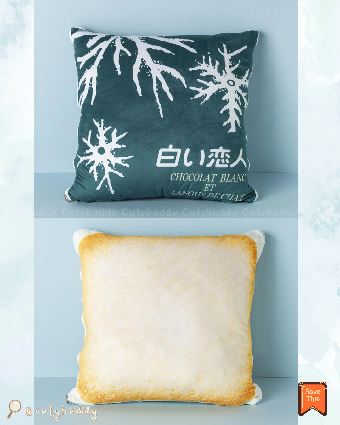 🇯🇵日本 ♡ Shiroi Koibito (White Lover) Cushion 北海道白い恋人雙面抱枕