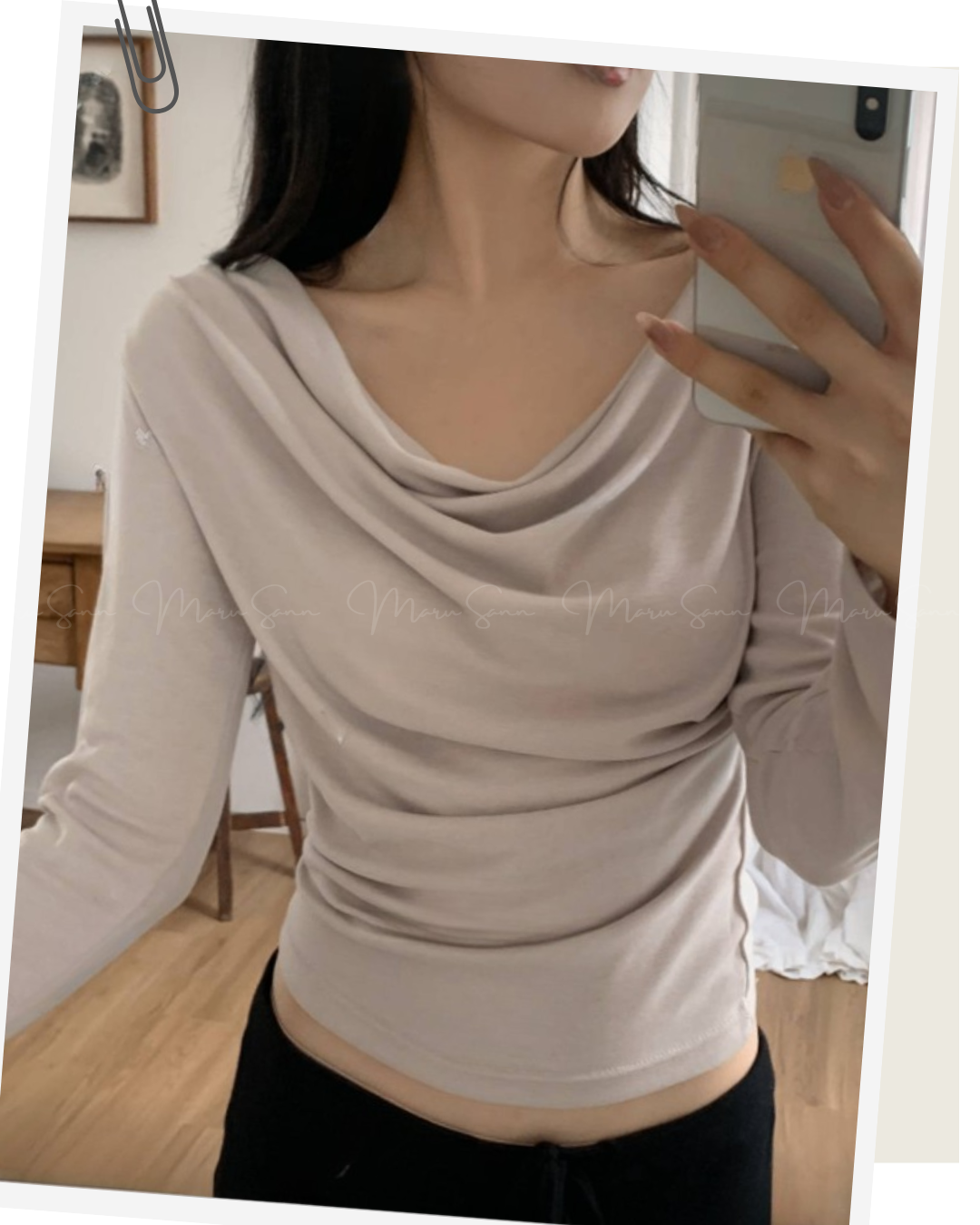 🇰🇷KOREA ♥ 一字肩氣質修身彈力上衣 🔎 ɪᴛᴇᴍ ɴᴏ：SS-KSS98692314