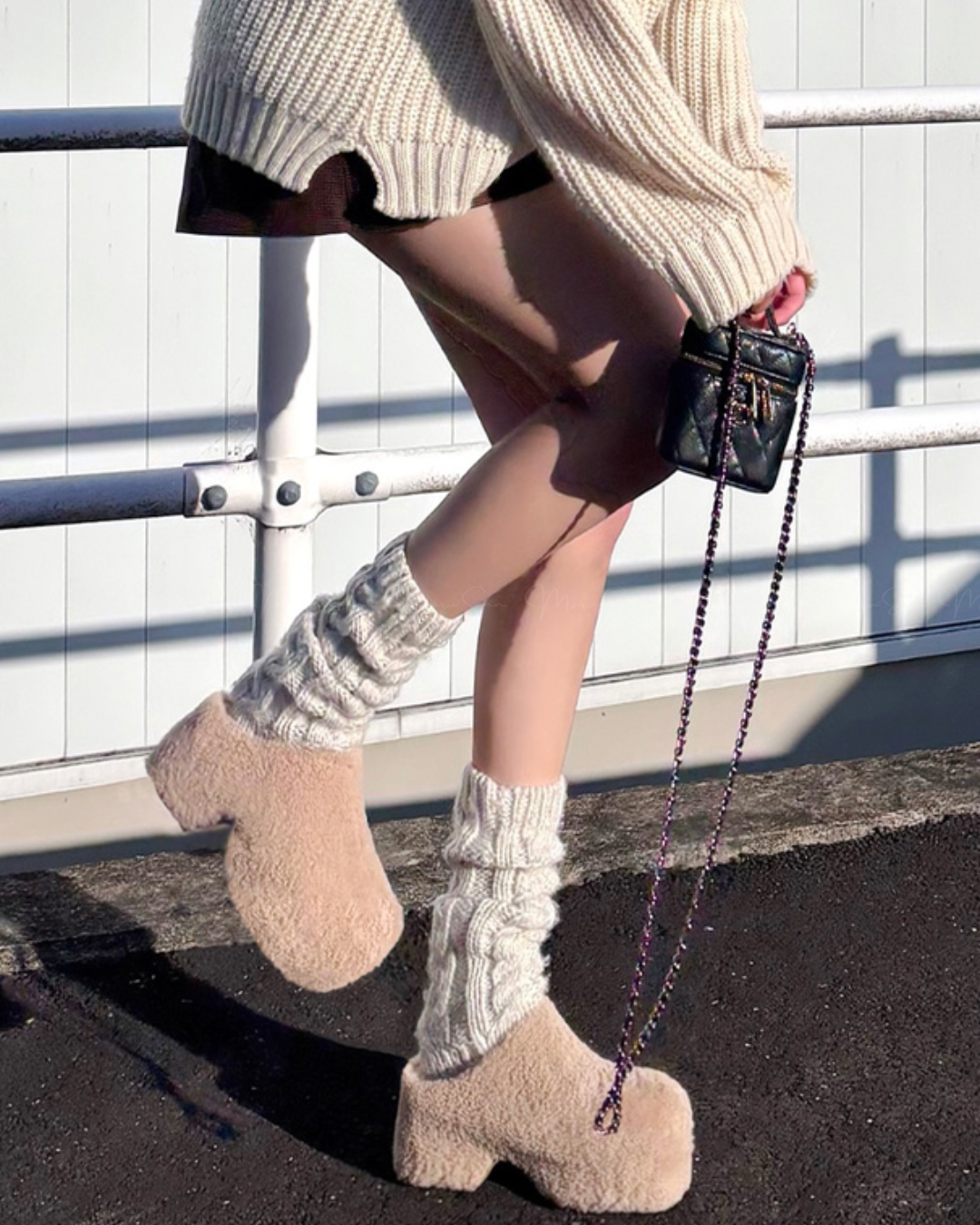 🇯🇵 JAPAN ♥ Thick-soled boa clog sandals ♥ 厚底波阿木屐涼鞋  🔎 ɪᴛᴇᴍ ɴᴏ.： SS-jgzr12620