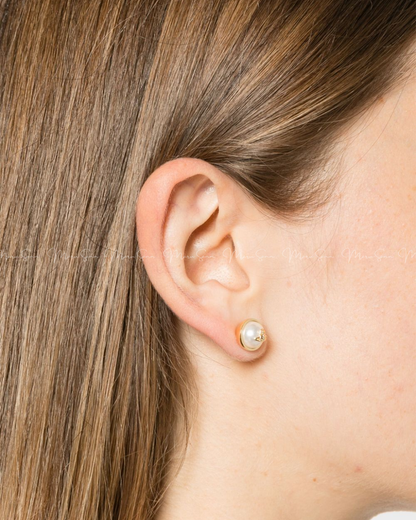🇯🇵JAPAN ♥ VIVIENNE WESTWOOD🪐 JEWELLERY Olga brass and pearl stud earrings 西太后 黃銅珍珠耳環