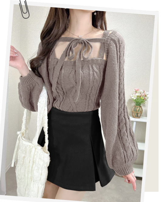 🇯🇵 JAPAN ♥ Knitted Tie-Front ౨ৎ Jacket + Vest
針織綁帶౨ৎ外套➕背心
◍ 5 colors 🔎 ɪᴛᴇᴍ ɴᴏ.： SS-jgdr8340