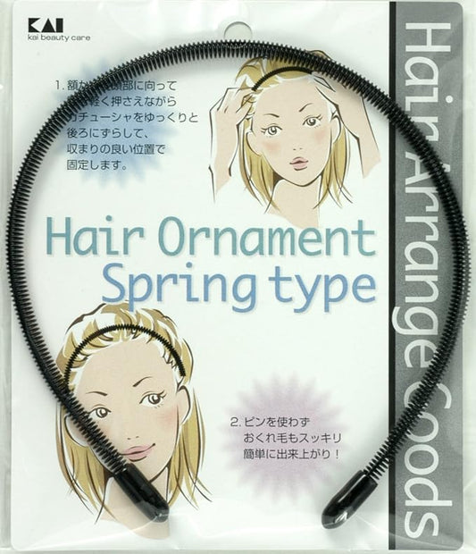 🇯🇵KAI HA1301 Spring Type Headband Black HA1301スプリングタイプカチューシャ黑