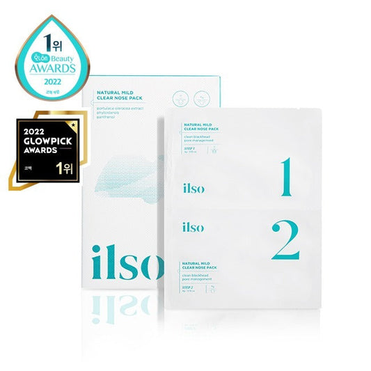 🇰🇷韓國 ILSO Natural Mild Clear Nose Pack 天然溫和2步清黑頭粉刺黑頭貼