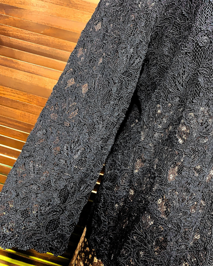 🇯🇵 日本古著 黑縷空蕾士外套
Vintage Black Classic Lace Cardigan🔎 ss-vin062