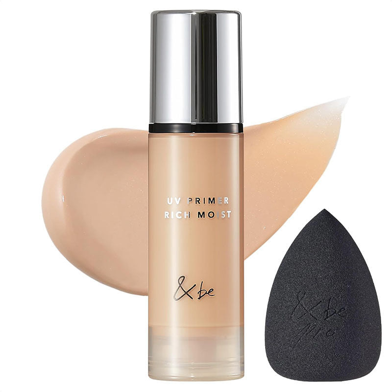 🇯🇵日本 ♥ &be UV Primer Rich Moist SPF50+PA++++ 三效合一防曬提亮高效保濕妝前隔離乳 \ 集亮膚修護、防曬和精華於一身，搽完即刻有自然水潤光澤肌 ‪/ UVプライマーリッチモイスト