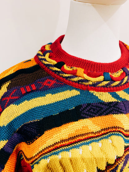 🇯🇵日本古著｜ VintageClothes - 
古瓜紋冷衫 Notorious Sweater  Coogi style 🔍ss-vin378