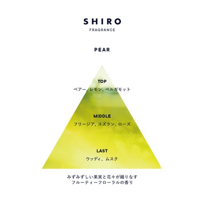 🇯🇵Japan-limited SHIRO perfume/softener/room diffuser pear perfume/ FABRIC SOFTENER/ Room Fragrance ペアーオードパルファン/ ファブリックソフナー/フレグランスディフューザー
