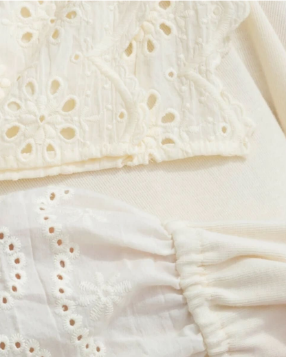 🇯🇵JAPAN
♥ 法式羅紋蕾絲領套頭衫 SS-JSA251841L