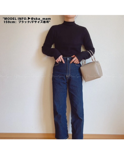 🇯🇵 JAPAN ♥ Ribbed High-neck Knit Sweater ♥ 裹起毛針織上衣 🔎 ɪᴛᴇᴍ ɴᴏ.： SS-jgru11520