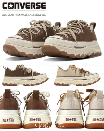 🇯🇵日本限定 ♥ 荷葉花邊厚底鞋 CONVERSE ALL STAR TREKWAVE LACE EDGE OX 🔎 ɪᴛᴇᴍ ɴᴏ.： ss-jc70210
