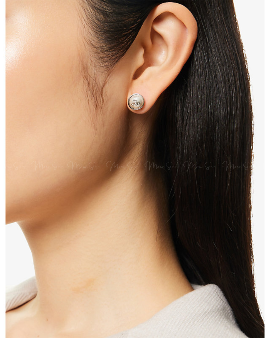 🇯🇵JAPAN ♥ VIVIENNE WESTWOOD🪐 JEWELLERY Olga brass and pearl stud earrings 西太后 黃銅珍珠耳環