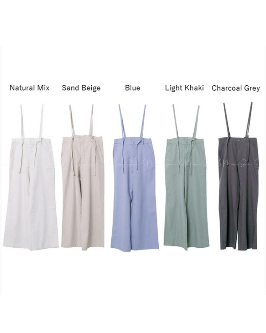 (InStock)🇯🇵Japan Cotton and linen suspenders with back ties and wide-leg pants ◇ 日本 棉麻吊帶後綁帶闊腿褲 🔎 ɪᴛᴇᴍ ɴᴏ：SS-jsr2175557