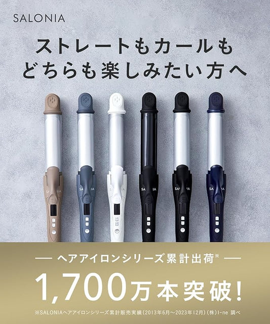 🇯🇵日本 SALONIA 2 Way Straight & Curl Iron 2用電髮棒 サロニア ストレート カール2WAYヘアアイロン 32mm