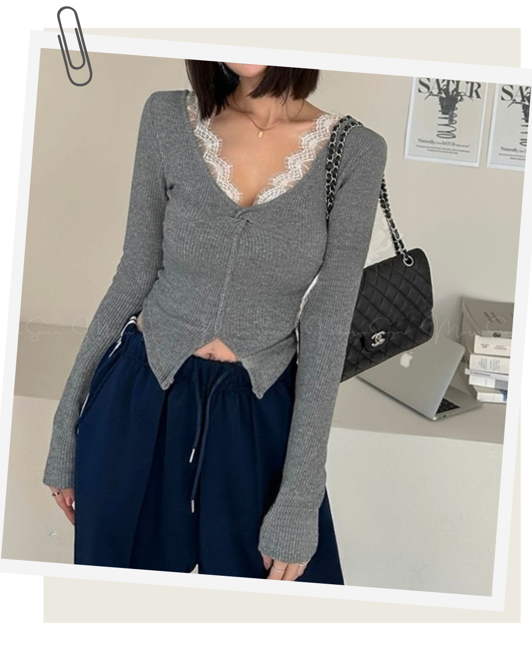 🇰🇷KOREA ♥ lace扭結top 🔎 ɪᴛᴇᴍ ɴᴏ：SS-KSS98903004