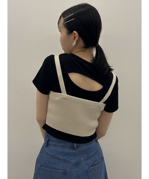 (50%off)🇯🇵 JAPAN ♥ Double-Zip Ribbed Knit Bustier 雙拉鍊羅紋針織背心 (2色) jr5693