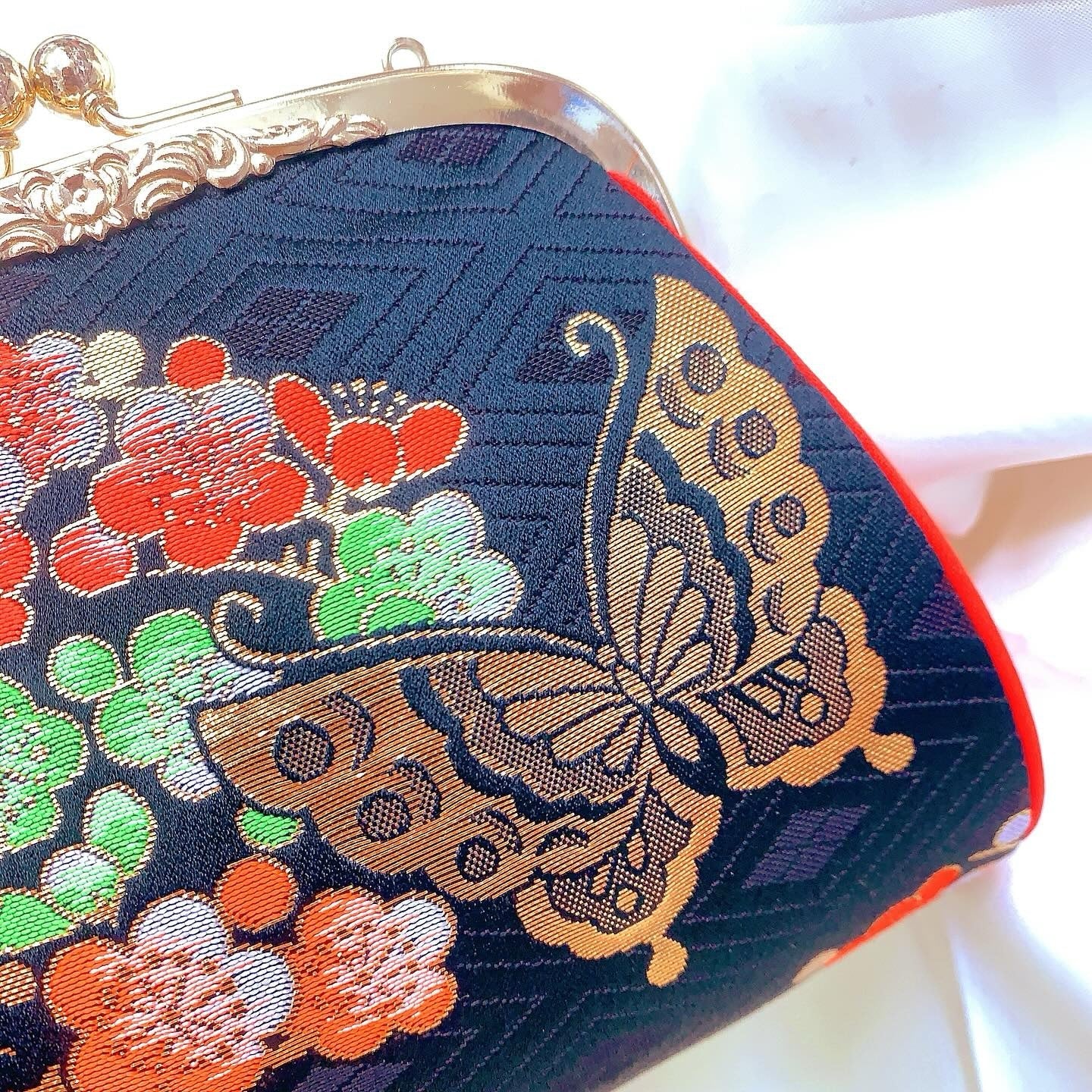 🇯🇵日本古著｜花刺繡手袋 🔎ss-vin010